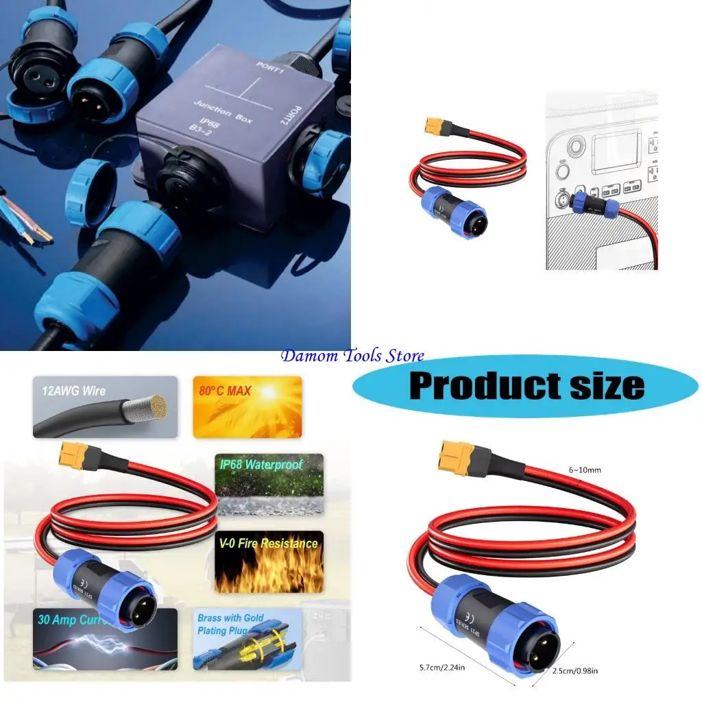 57BE Aviation Connector Plug For Outdoor Camping Emergency Power Supply Enduring
