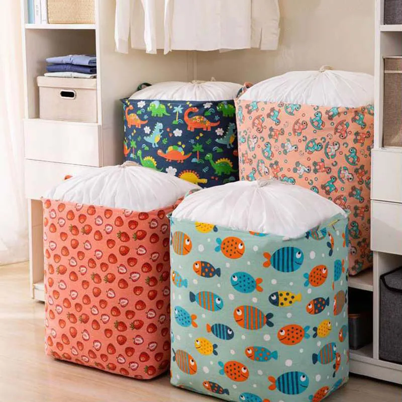 Cube Folding Fabric Storage Basket Closet Organizador Clothes Storage Boxes Home Office Shelf Organizers for Kids Toys Organizer