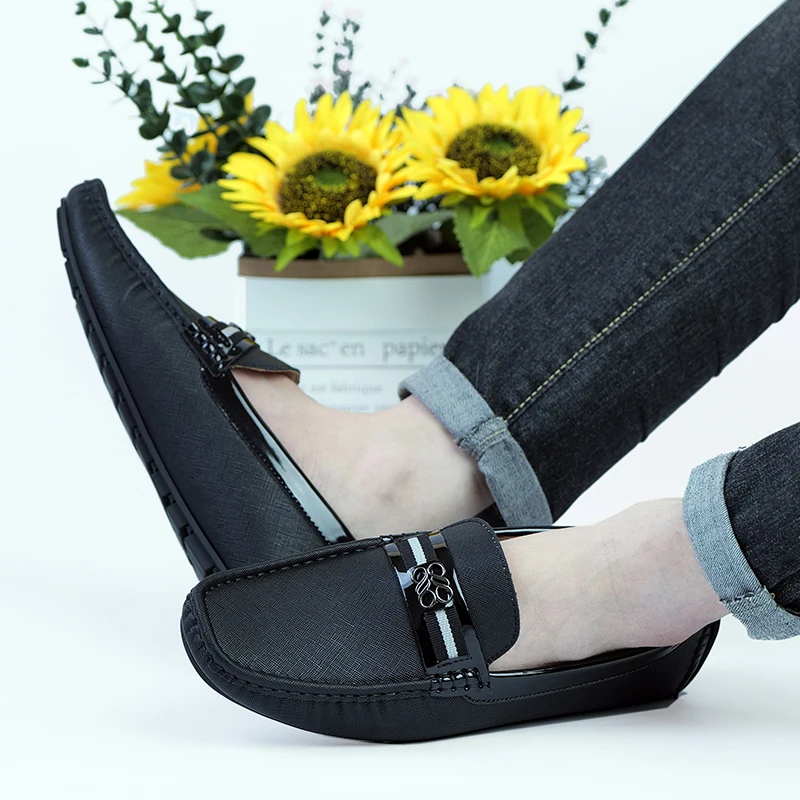 

Классические мужские удобные лоферы на плоской подошве в корейском стиле, качественная деловая прогулочная обувь с низким вырезом, фирменная уличная обувь для вождения