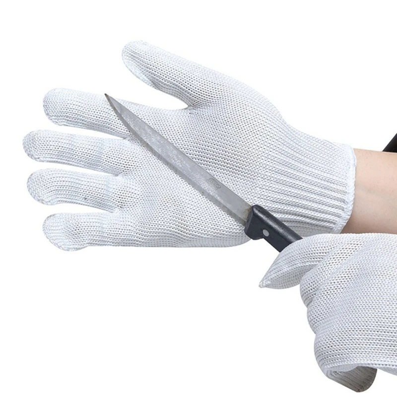 1 Pair Stainless Steel Wire Multi Purpose Level 5 Cut Resistant Anti-Cutting Safety Protective Gloves