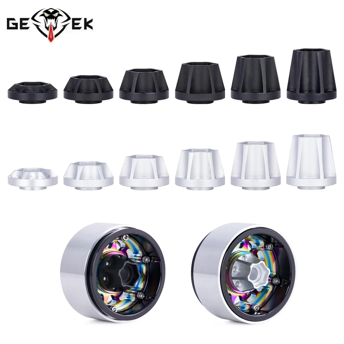 

2/4Pcs Aluminum 12mm Wheel Hex Hub Widen Adapter for 1/10 RC Crawler 1.9 2.2 Wheels Rim Axial SCX10 TRX4 RR10 Wraith Capra D90