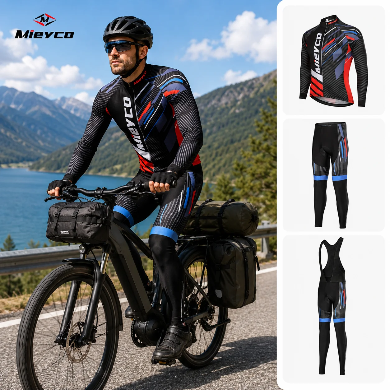 Cycling Gear Lycra - Men's Professional Long Sleeved Cycling Set,