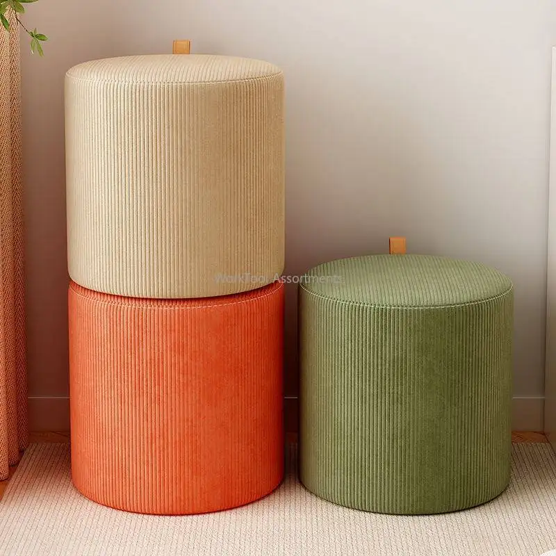Household Soft Padded Low Stool Small Footstool