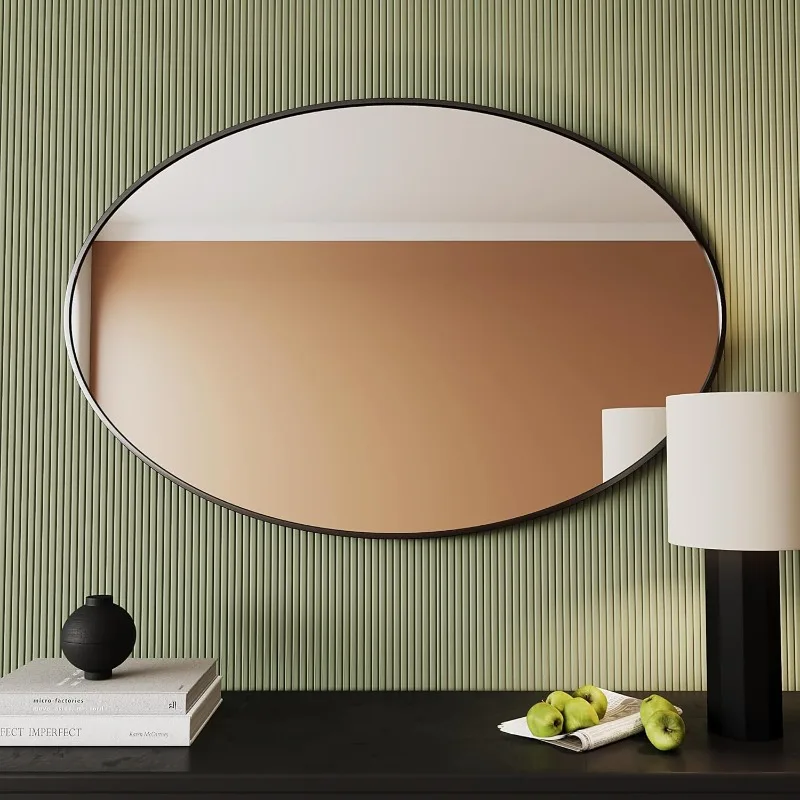 Oval Mirrors,Oval Bathroom Mirrors,24x36 Mirror Bathroom Black,espejos decorativos de pared,Bathroom Mirrors for Over Sink