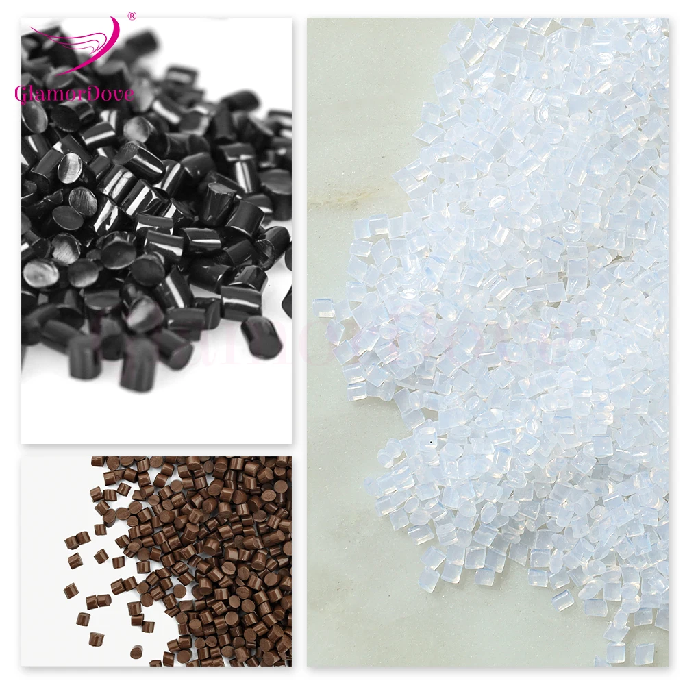 Wholesale Italian Keratin Glue Beads Granules For Hot Melt Fusion Hair Extensions Strong Hair Bonding Keratin Glue Grain Pellets