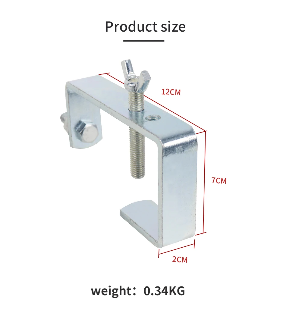 10 Stück Aluminium-Bühnenlichthaken, Truss-Klemmen, sichere Last, 35 kg, Rohrdurchmesser 30–65 mm, professionelle DJ-Disco-Bühnenausrüstung – Detail 2
