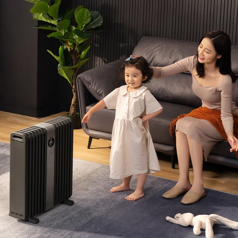 2200W Midea Heater for Home 14pieces Electric Oil Filled Heater Smart APP Control Electric Sheet Drying Clothes Floor Type Heate