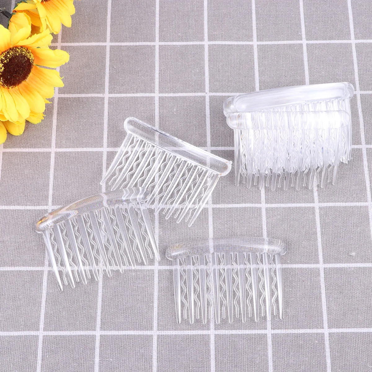 12 قطعة مشبك شعر من البلاستيك أمشاط 8x5 سنتيمتر للنساء الجانب مشط الشريحة مشبك شعر DIY بها بنفسك غطاء الرأس الحرفية مشروع أداة مفيدة #2