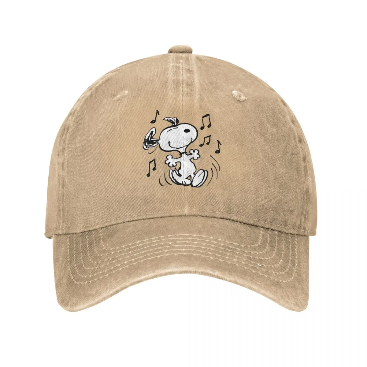 Official Peanuts Snoopy Dancing Baseball Cap Casual Distressed Washed Snapback Hat for Men Women Outdoor Activities Hats Cap