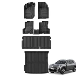 for Dacia Duster 2018-2024 Petrol Power Car Floor Mats Trunk Pad TPE 3D Foot Mat Set Accessories Left Rudder