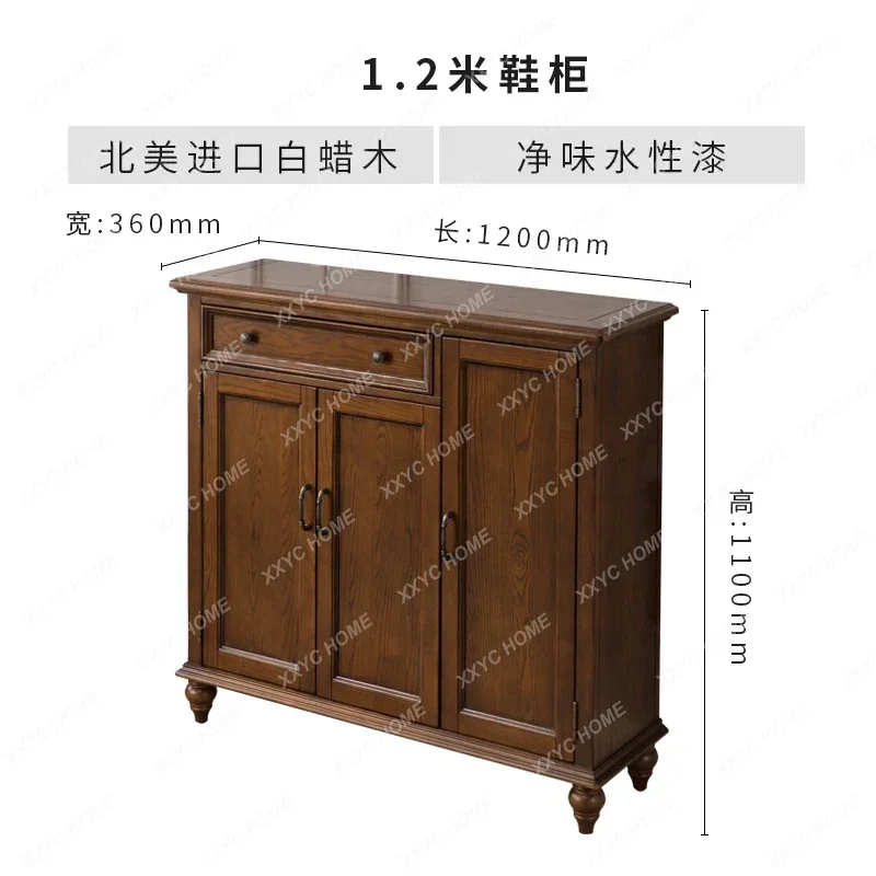 

solid wood shoe cabinet shoe rack foyer cabinet opposite door entrance partition cabinet