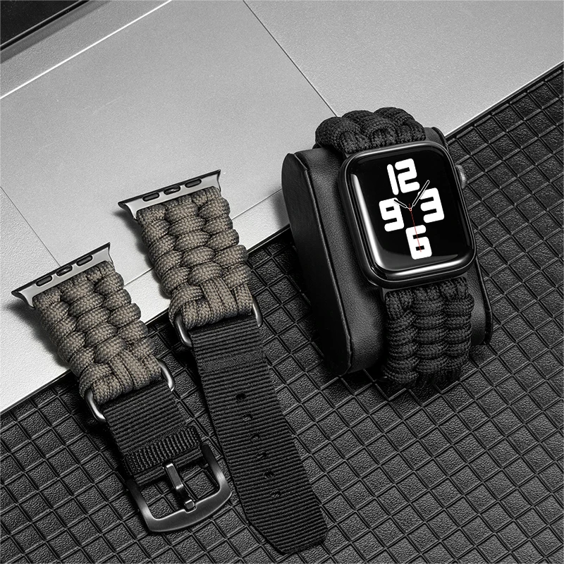 nylon strap for apple watch 45mm 44mm 46mm 41mm 40mm band for iwatch ultra 2 49mm series 10 9 8 7 se 6 5 4 3 2 1 42 38mm sports