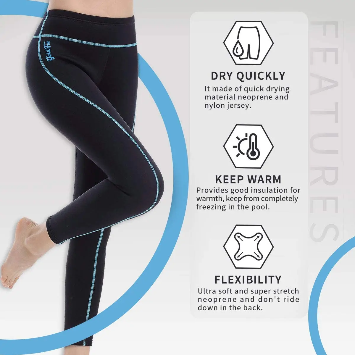 Damen Neopren anzug Hosen 2mm Neopren Sauna Leggings halten warm für Wasser Aerobic Tauchen Surfen Schwimmen Schnorcheln Tauchen Kajakfahren