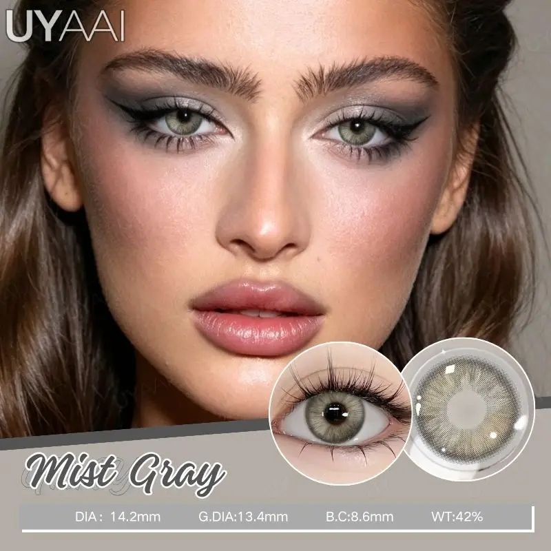 UYAAI NEUE Kontaktlinsen Beauty Blaue Augen Farblinsen Große Augen Natürliche Braune Linsen Kosmetik Graue Augenlinsen Make-up Grüne Schönheit – Detail 10