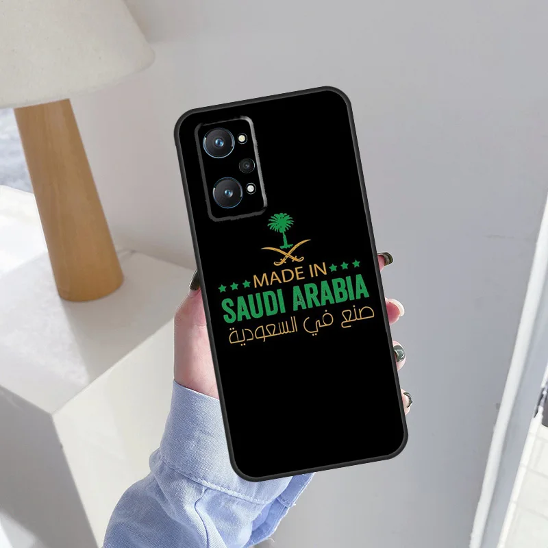 المملكة العربية السعودية حافظة علم لـ Realme C75 C61 C53 C55 C33 C63 C51 C65 C67 C71 11 12 13 14 15 Pro Plus GT6 GT7 Pro #6
