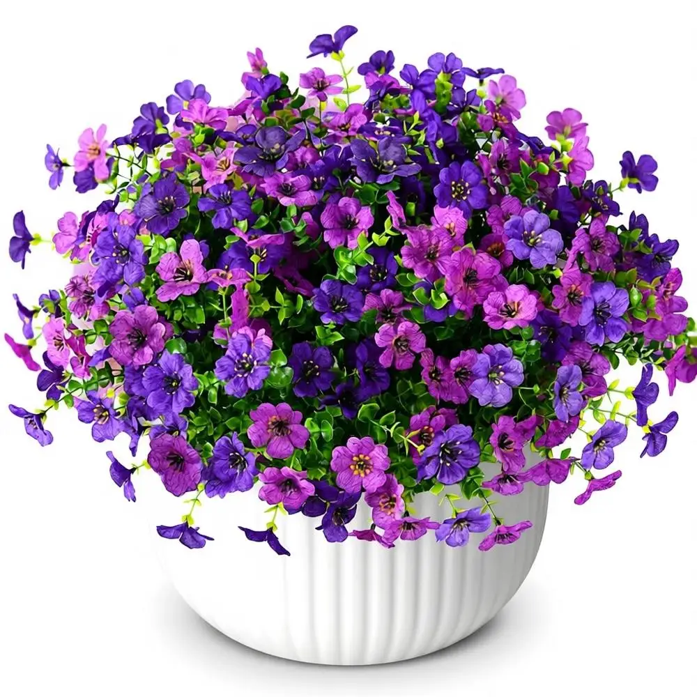 

Realistic 12-Bundle Daisy Plastic Outdoor Spring Decor for Patio, Porch, Yard, and Garden Planters