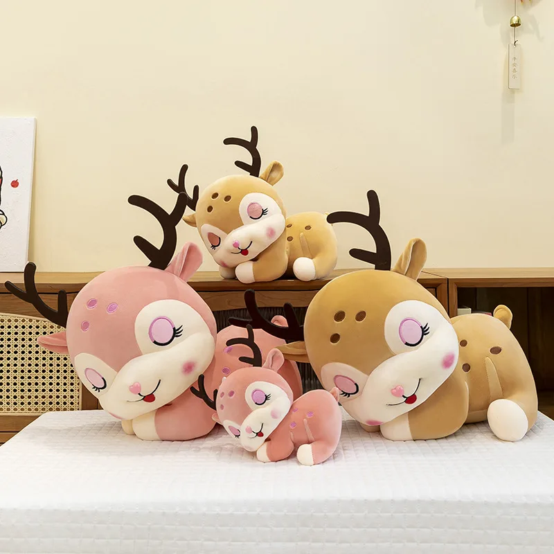 Kawaii تزلف ألعاب من نسيج مخملي محشوة دمية لطيف عنق الرحم لعبة لينة للأطفال هدية عيد ميلاد لونين متعدد الحجم ديكور المنزل