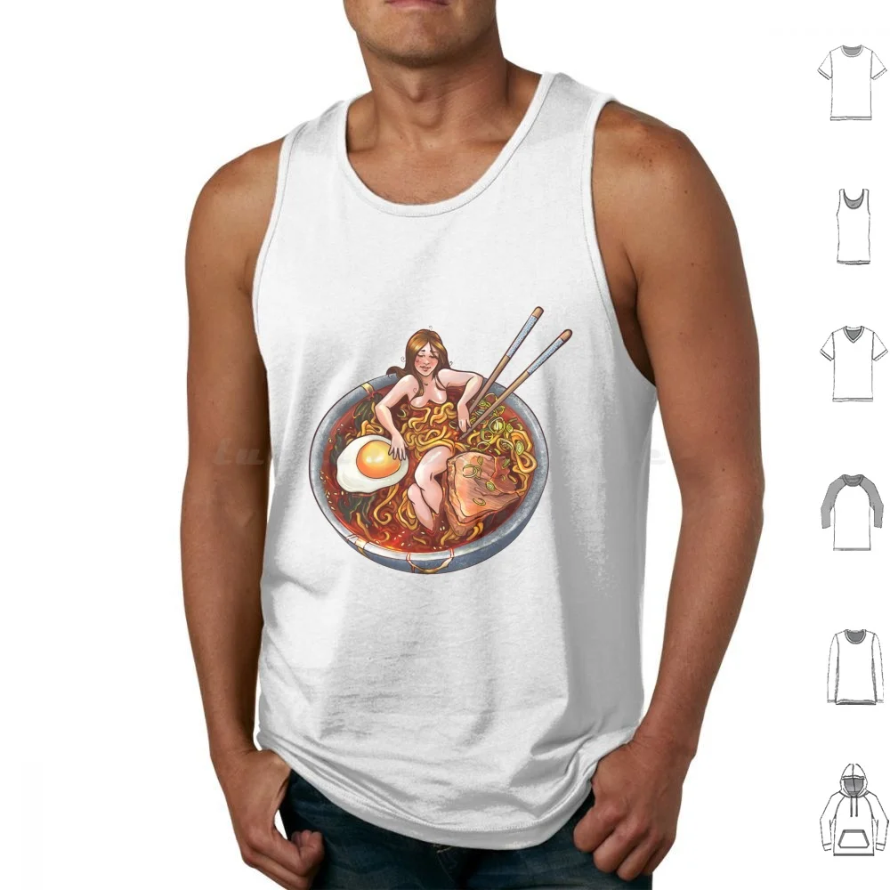 Comfort Food Tank Tops Vest Sleeveless Ramen Self Care Lady Woman Noodles Anime Miyazaki Anime Food Food Soup Comfort Food