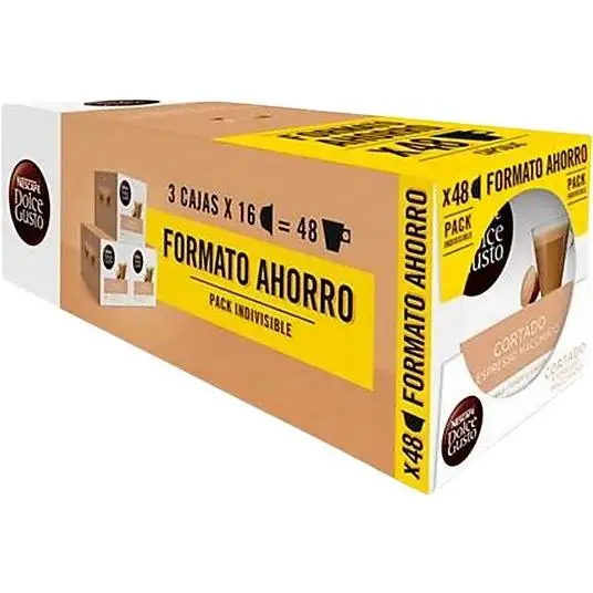 Pack X 3 Café Cortado Dolce Gusto - Formato Ahorro 48 Cápsulas