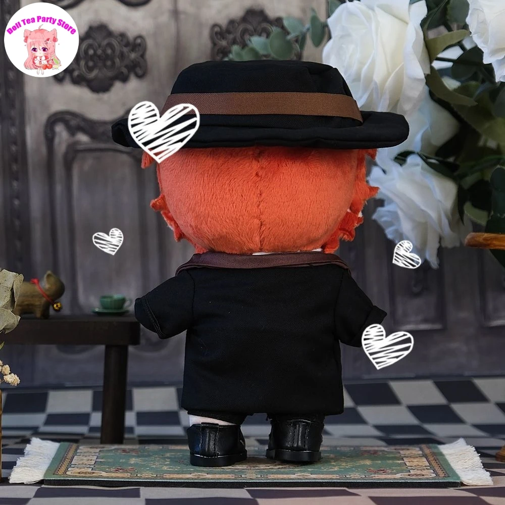 Guapo niño Nakahara Chuuya muñeca de algodón cuerpo figuras Plushies Anime atributo vestir juguetes de peluche regalo de cumpleaños 20cm