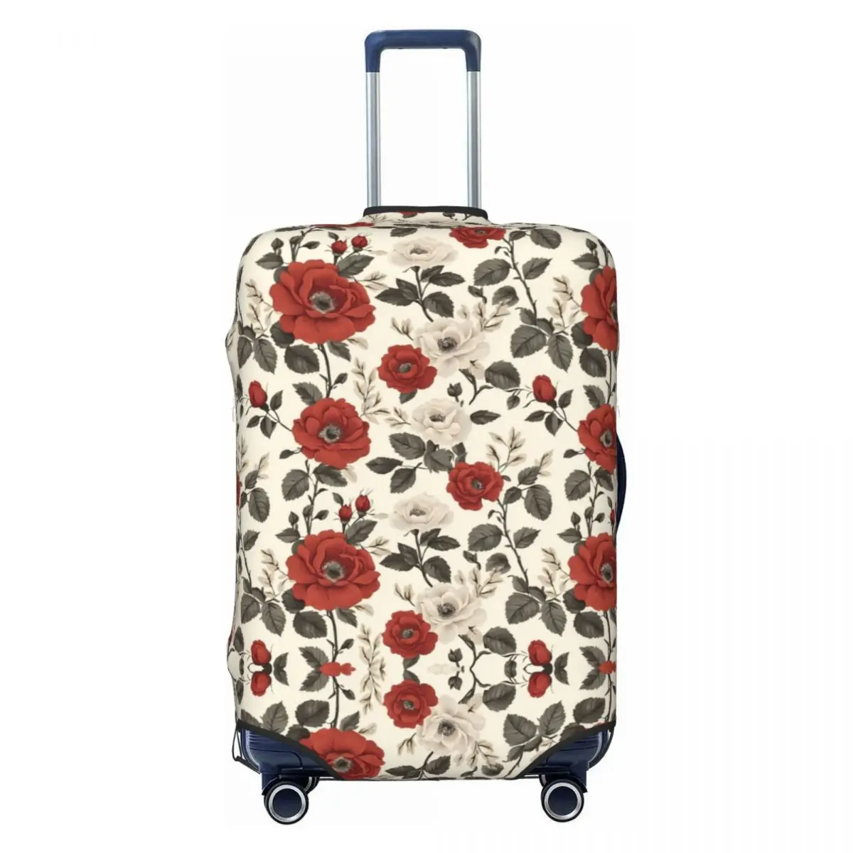 

Custom Vintage Floral Texture Luggage Cover Elastic Flower Pattern Travel Suitcase Protective Covers Fits 18-32 Inch