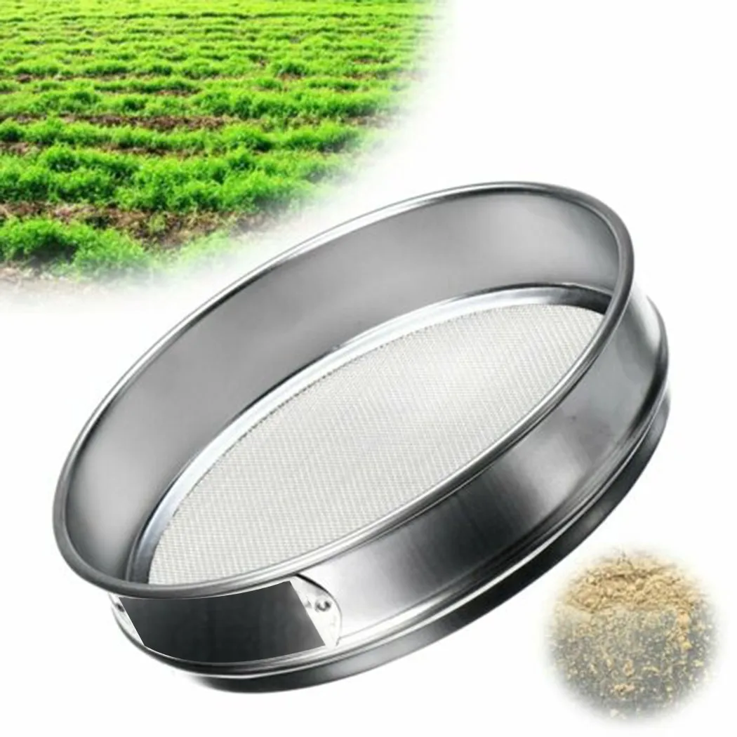 Multi Purpose Gardening Tool Metal Soil Sieve with Strong Chrome Plated Iron Framework and 304 Stainless Steel Mesh