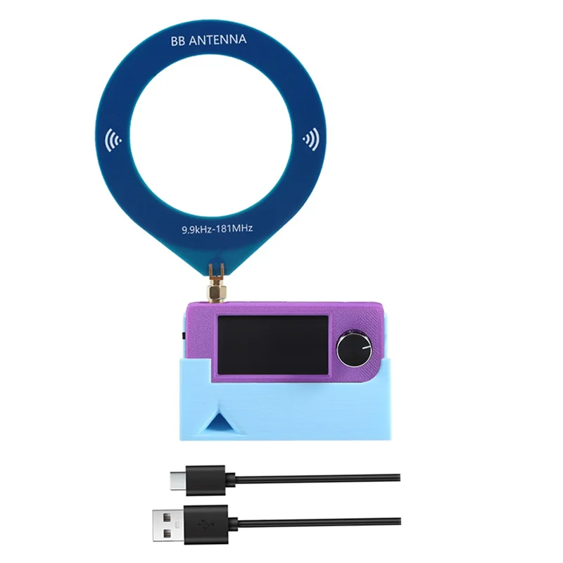 Pocket-Sized Radio 1.9Inch IPS Screen Mini USB AM/FM/LSB/SI4732 SW MW VHF Radio With 180Mhz Antenna