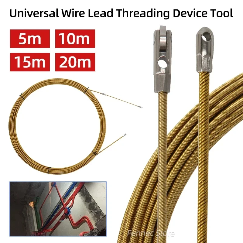 

Universal Wire Threading Device 5m/10m/15m High Elasticity Rope Pulling Device With Pulley Electricians Wire Lead Cable Puller