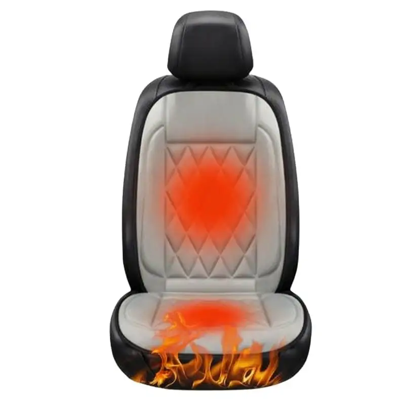 

Heated Seat Covers, 2 Fast Heating Models Heated Seat Cushion Black Universal Seat Cushion Comfortable Seat Cover w/Back Support