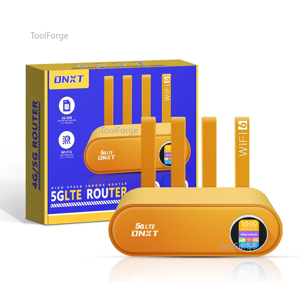WR860 plug-in SIM card built-in 5000mA battery 4 antenna 4 network port LTE Russia WiFi6 4G router