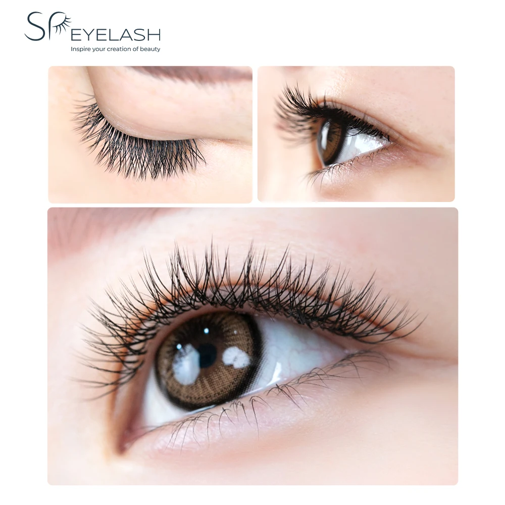 Sp yy Form falsche Wimpern doppelte Spitzen hand gewebte Premium 2d weiches Licht natürliche Wimpern verlängerung mattschwarz Make-up Kreuz Wimpern