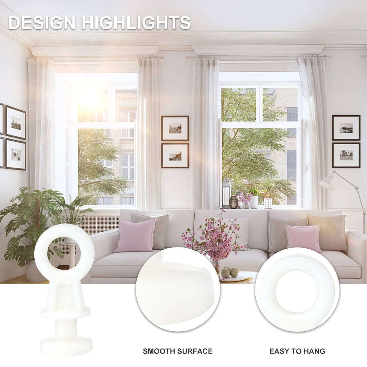 

50Pcs Nano Silent Rollers Plastic Curtain Wheels for Window Door Shower Tracks Sturdy Smooth Glide Replacement Parts