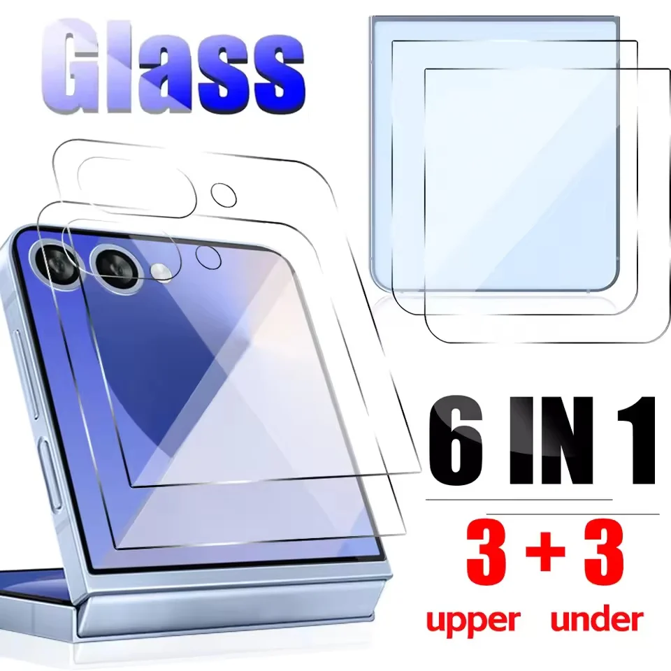 Äußere Displayschutzfolie aus gehärtetem Glas auf der Rückseite für Samsung Galaxy Z Flip 7 2025, HD-Schutzglasfolie für Z Flip 7 Back Cover Flims