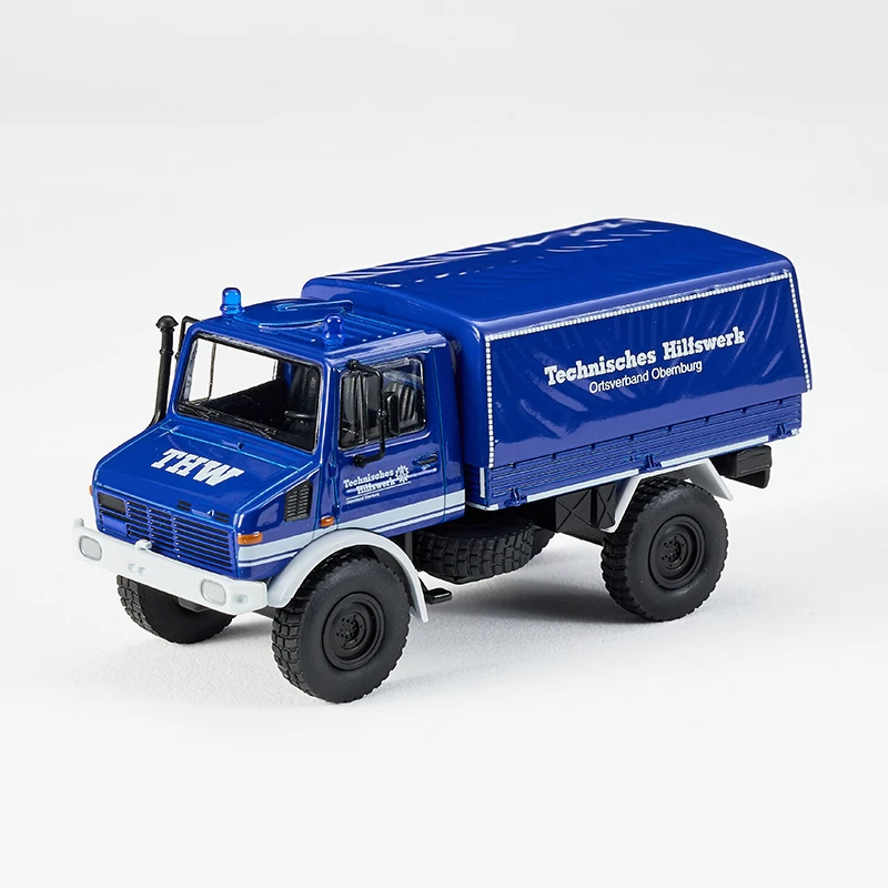 MASSDI 1:64 Schaal Unimog U1300L Rescue Off Road RV Simulatie Legering Model Auto Hobby Collectie Ornament Gift