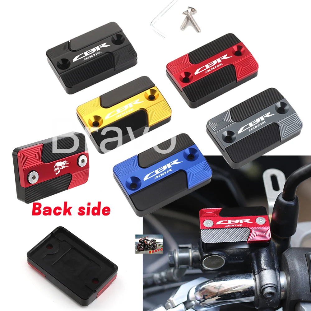 Tapa de cubierta de depósito de cilindro de líquido de frenos delantero para Honda CBR300R CBR 300 R 300R accesorios de tapa de tanque de aceite de motocicleta