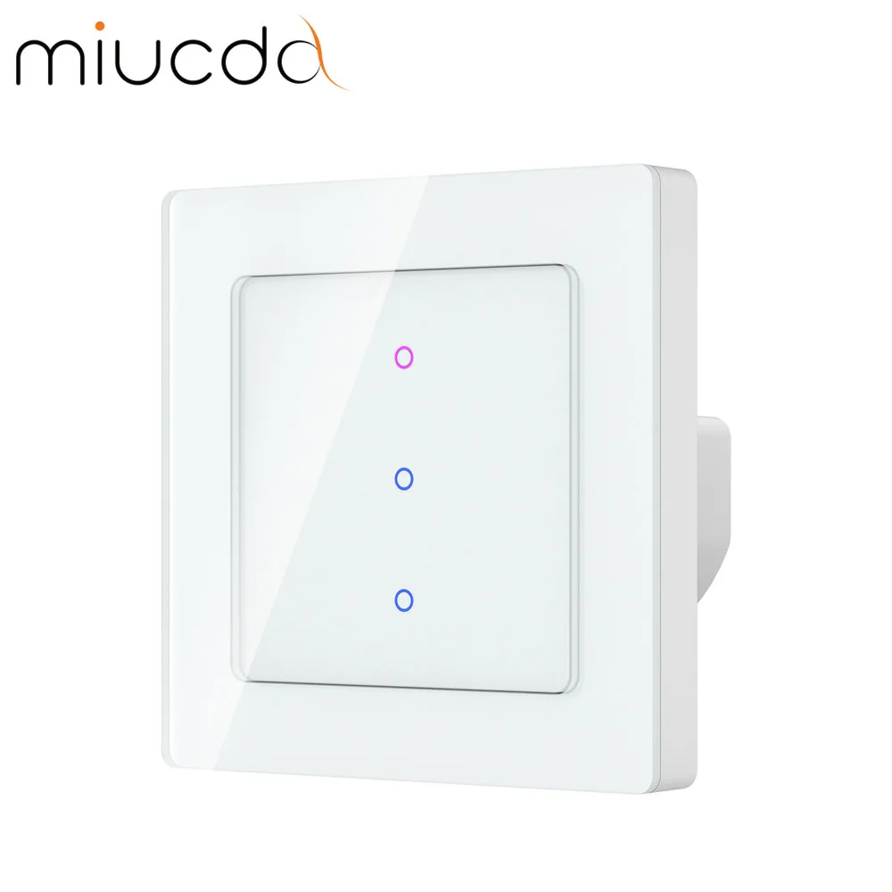 

MIUCDA Tuya Wi-Fi умный выключатель света моторизованные жалюзи переключатель жалюзи 1/2/3 GANG сенсорный выключатель света для Alexa Google Home