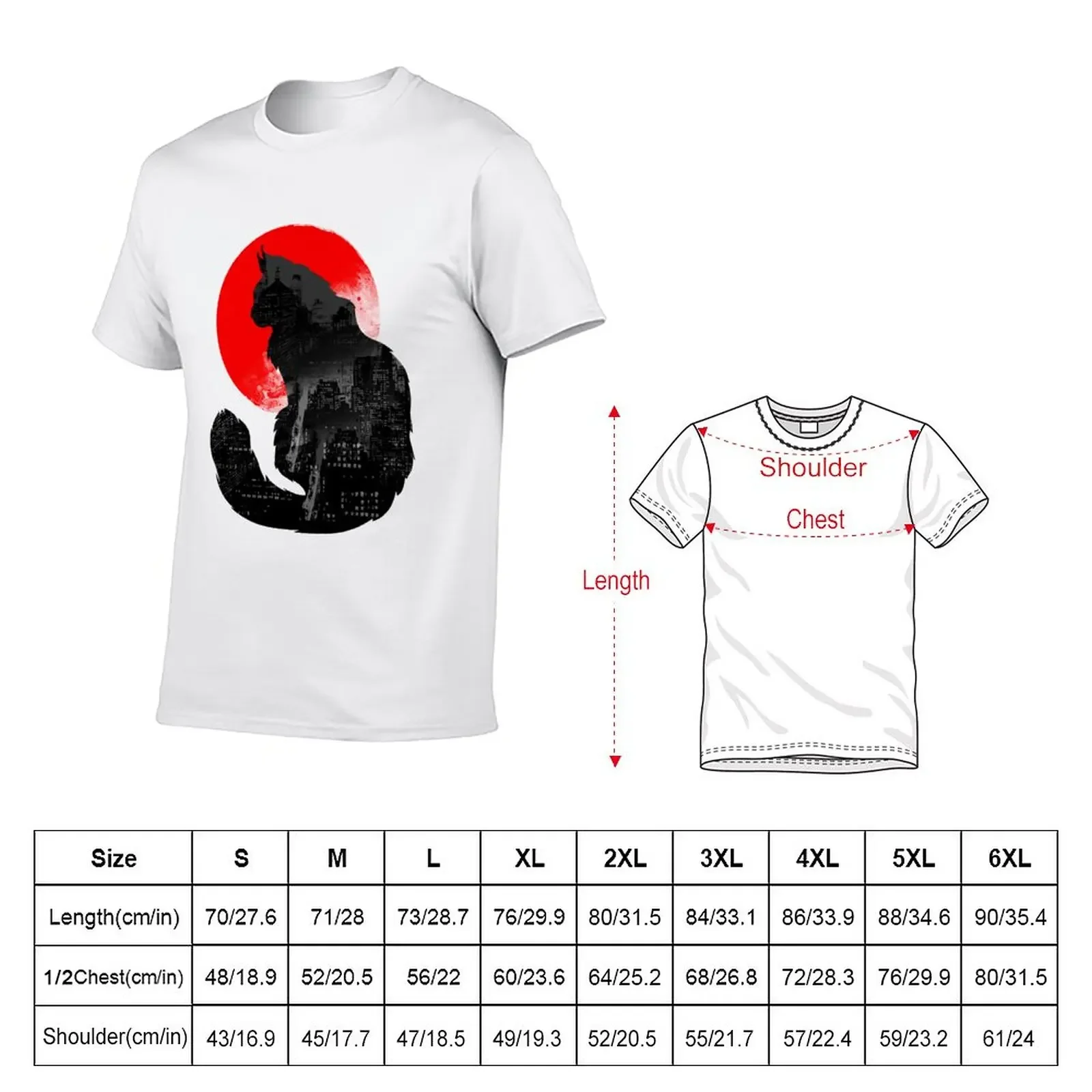 Urban Cat T-Shirt quick-drying Aesthetic clothing mens t shirts casual stylish