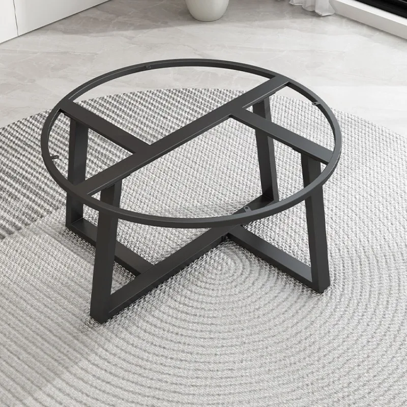 

Light luxury rock slab round table leg bracket marble dining table foot bracket base living room small coffee table