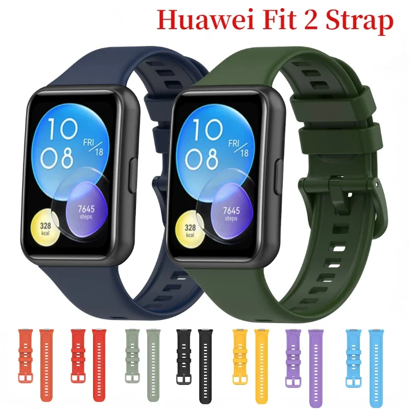 

Original Silicone strap For Huawei Watch Fit 2 Active Smartwatch Bracelet Wristband Belt For Huawei watch fit 2 Correa Accessory