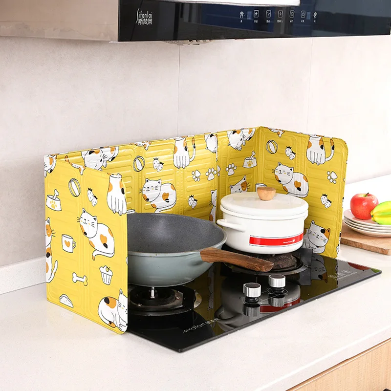 

Aluminum Foldable Kitchen Gas Stove Baffle Plate Kitchen Frying Pan Oil Splash Protection Screen Opvouwbare Keuken Baffle Plaat