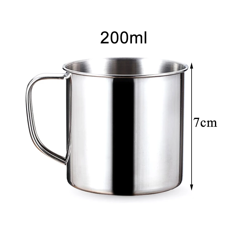 

Water Milk Coffee Tea Cup 12cm 11cm 10cm 9cm 8cm 7cm Camping Mug Home Travel Tumbler Mugs Stainless Steel Cups