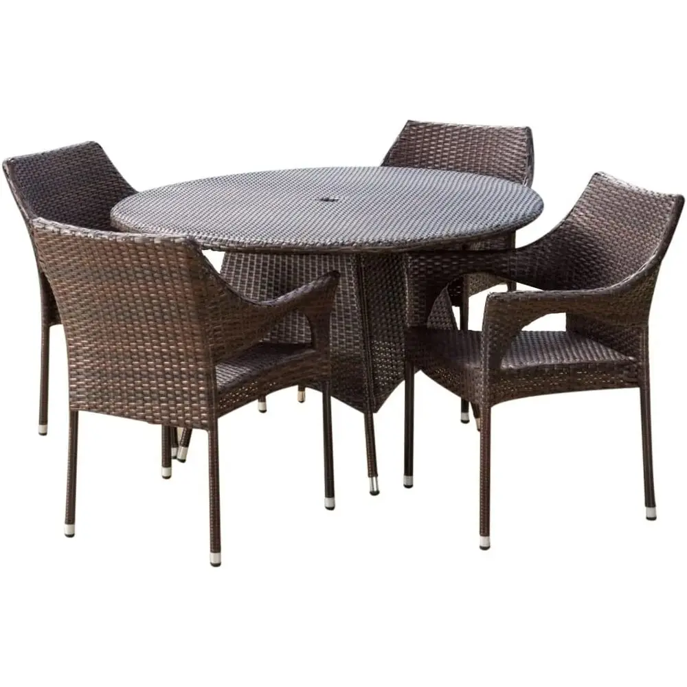 

Multibrown Outdoor Wicker Dining Set