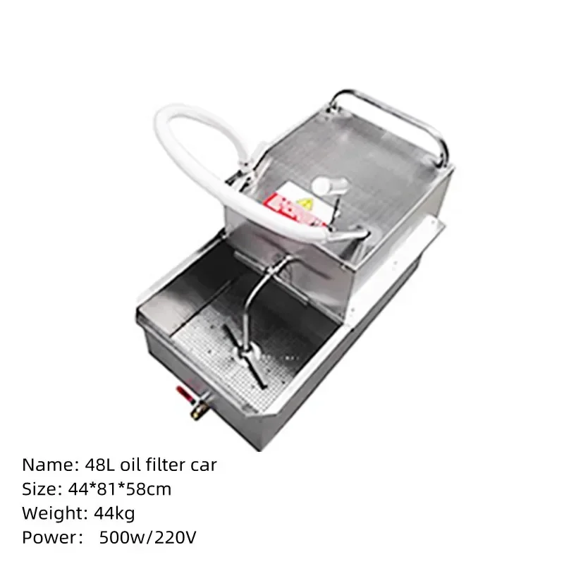 Commercial Oil Filtration Cart for Fried Foods – Specialized Oil Filter for Burger Shops – Shortening and Sediment Filtration
