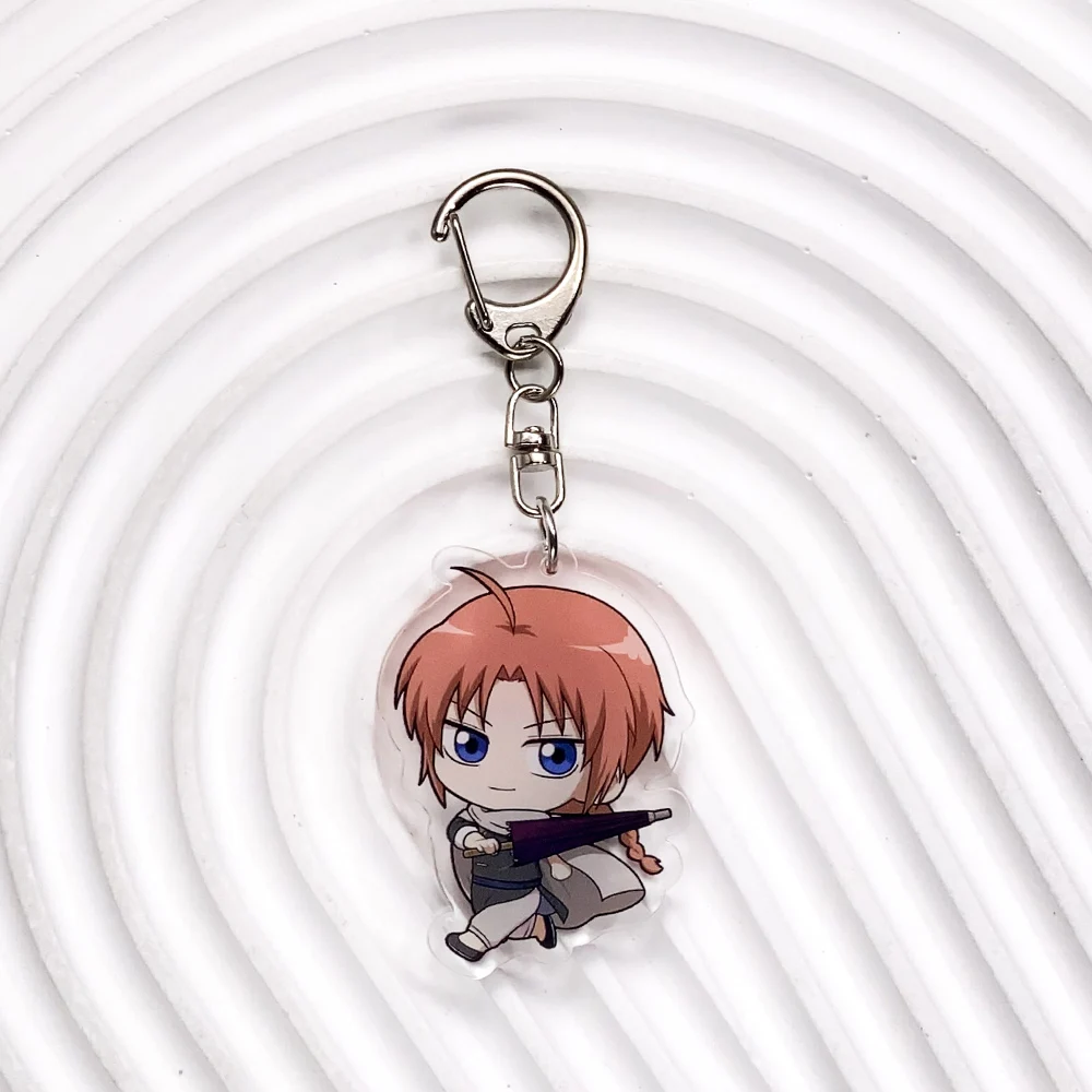 شخصيات أنيمي جينتاما الاكريليك سلسلة مفاتيح السيارة الملحقات العصرية حقيبة سحر الإبداعية على ظهره قلادة كيرينغ هدايا للأصدقاء #5