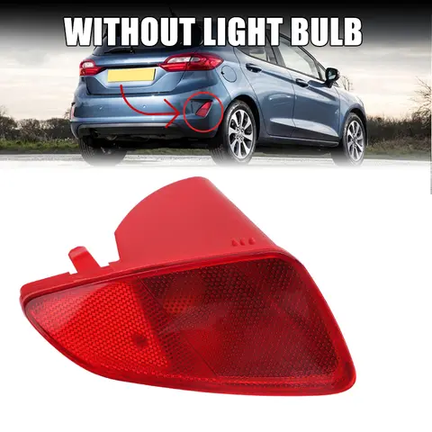 Rear Bumper Reflector Fog Light Cover For Ford Fiesta MK8 2017 2018 2019 2020 2021 2022 2023 Rear Fog Light Cap Car Accessories 10 best sales ford fiesta 2019 accessories - №5
