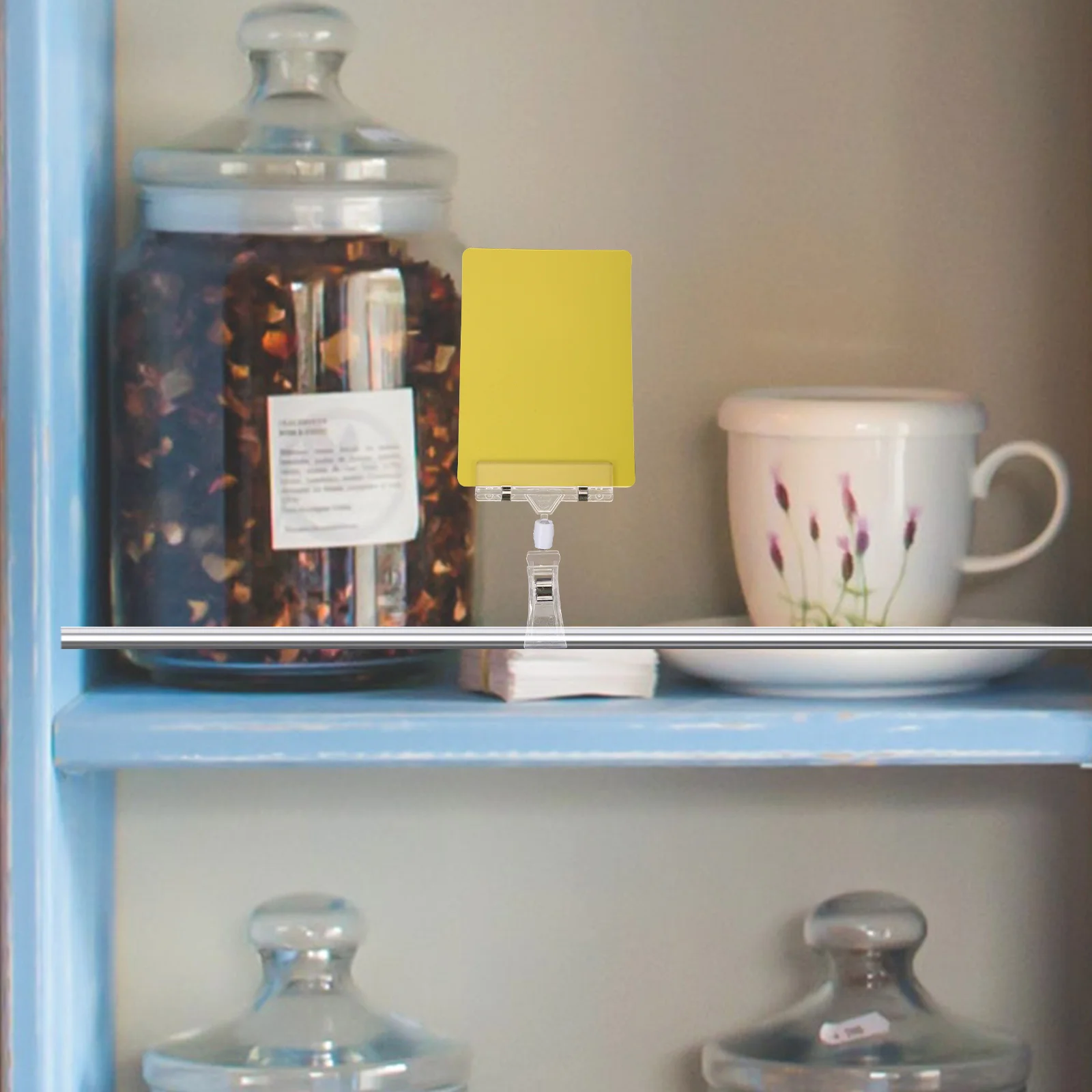 1Set Reusable Erasable Price Sign Holder Adjustable Plastic Display Stand for Retail Store Supermarket Menu Advertising