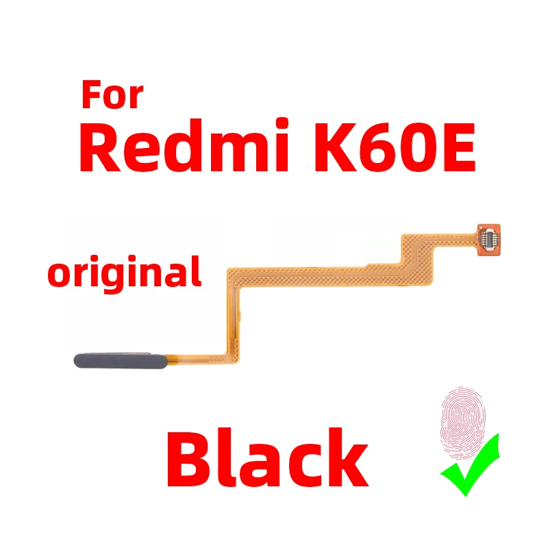 Ori For Xiaomi redmi K60E Fingerprint Sensor Home Return Key Menu Power Button Flex Ribbon Cable