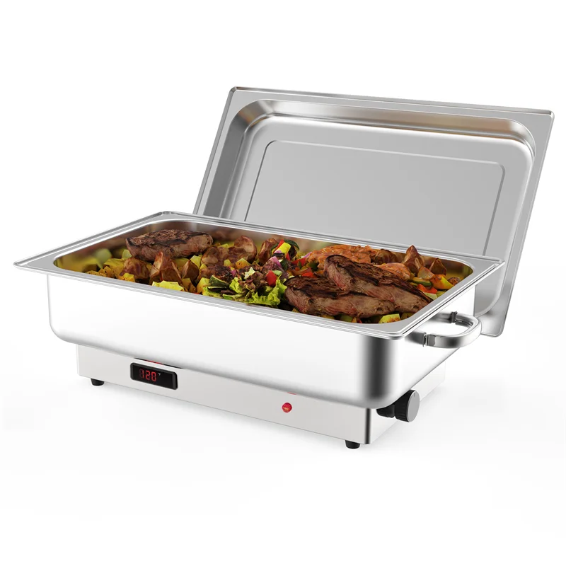 

Electric Chafing Dish Buffet Set | Stainless Steel Servers & Warmers | Commercial Food Warmer with Temperature Control Display