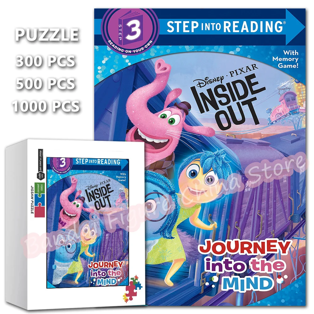 

Stress Relief Toys Puzzle Inside Out2 Disney Pixar Movie Print 300/500/1000 Pieces Diy Assembling Jigsaw Puzzle Kids Game Gifts