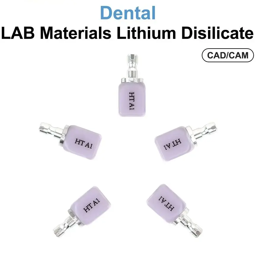 

5pcs Lithium Disilicate Blocks Dental Lab C14 HT/LH/MT/MO Glass Ceramic Blocks for CAD CAM Sirona Dental Milling Materi